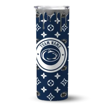 Customized Penn State Nittany Lions Camo Streak Blue Skinny Tumbler