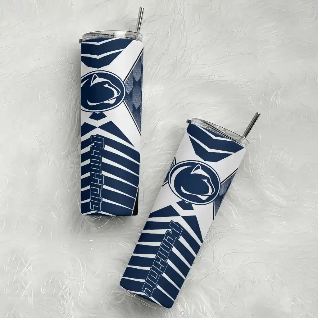 customized-penn-state-nittany-lions-camo-texture-blue-skinny-tumbler-top-rated.webp