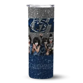 Customized Penn State Nittany Lions Kiss Band White Skinny Tumbler