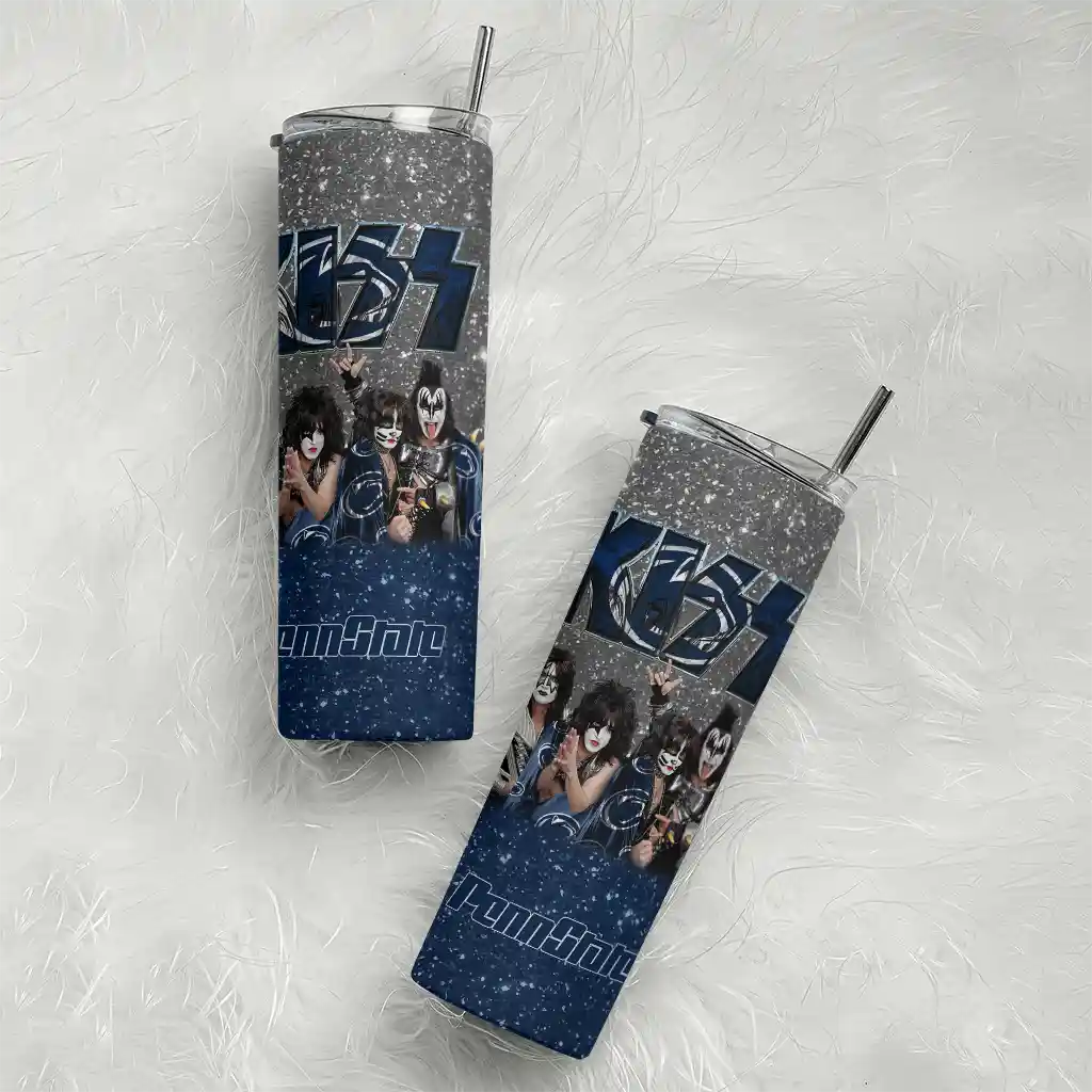 customized-penn-state-nittany-lions-kiss-band-white-skinny-tumbler-top-rated-1.webp