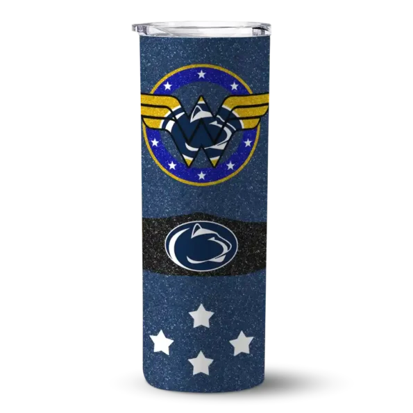 customized penn state nittany lions star cluster blue skinny tumbler best selling
