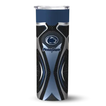 Customized Penn State Nittany Lions Superman Emblem Blue Black Skinny Tumbler