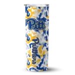customized-pittsburgh-panthers-claw-marks-royal-blue-white-skinny-tumbler-best-selling.webp