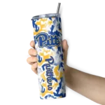 customized-pittsburgh-panthers-claw-marks-royal-blue-white-skinny-tumbler-best-selling.webp