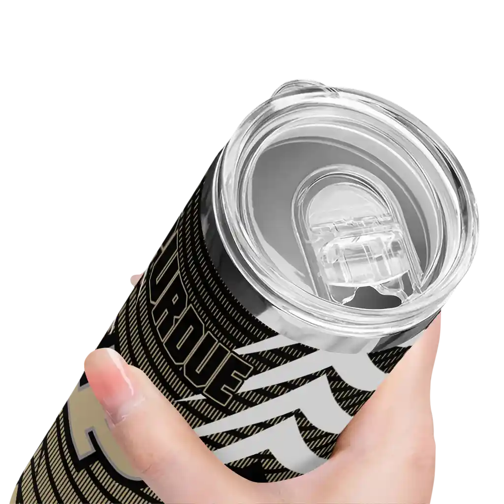 customized-purdue-boilermakers-chevron-stripes-gold-skinny-tumbler-high-quality.webp