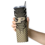 customized-purdue-boilermakers-chevron-stripes-gold-skinny-tumbler-best-selling.webp