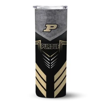 Customized Purdue Boilermakers Hexagon Honeycomb Gold Black Skinny Tumbler