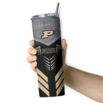 customized-purdue-boilermakers-hexagon-honeycomb-gold-black-skinny-tumbler-best-selling.webp