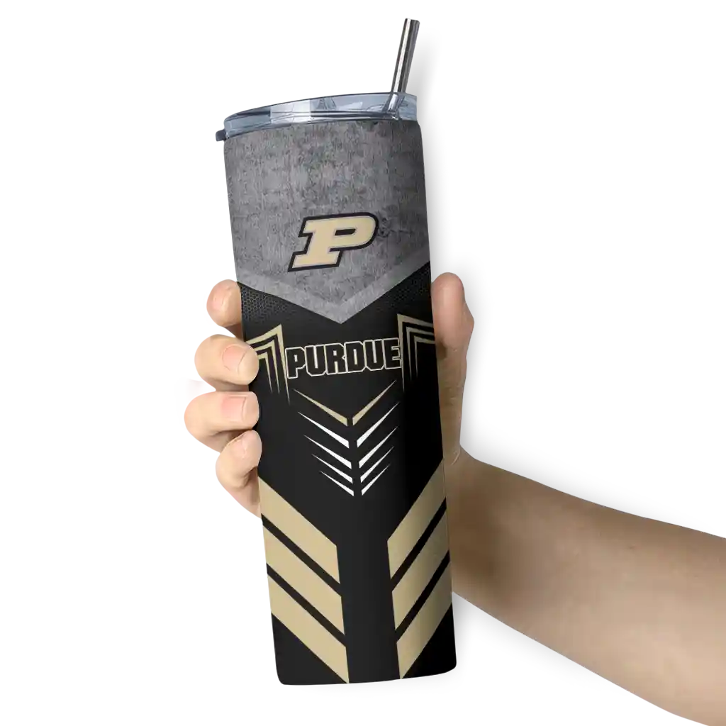 customized-purdue-boilermakers-hexagon-honeycomb-gold-black-skinny-tumbler-premium-grade.webp