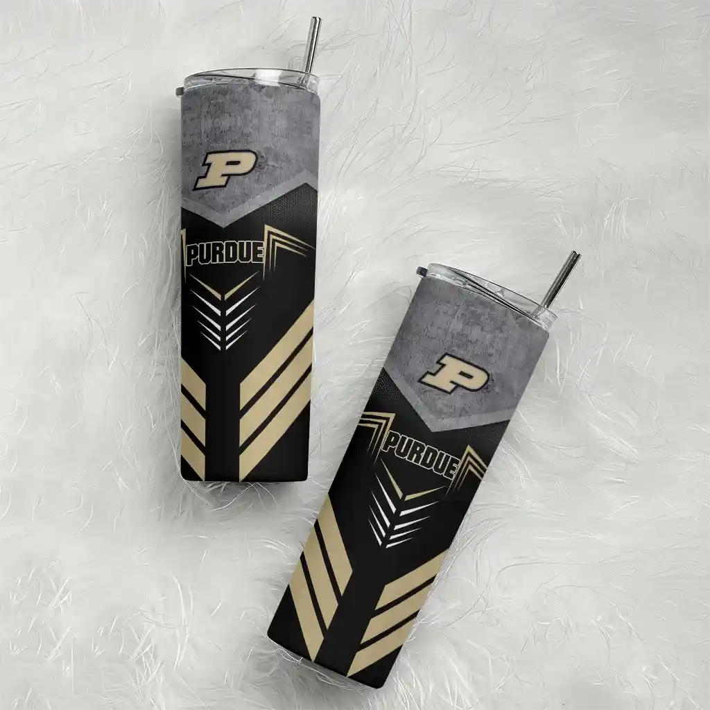 customized-purdue-boilermakers-hexagon-honeycomb-gold-black-skinny-tumbler-top-rated.webp