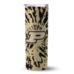 customized-purdue-boilermakers-metallic-grid-gold-skinny-tumbler-best-selling.webp
