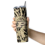 customized-purdue-boilermakers-metallic-grid-gold-skinny-tumbler-best-selling-1.webp
