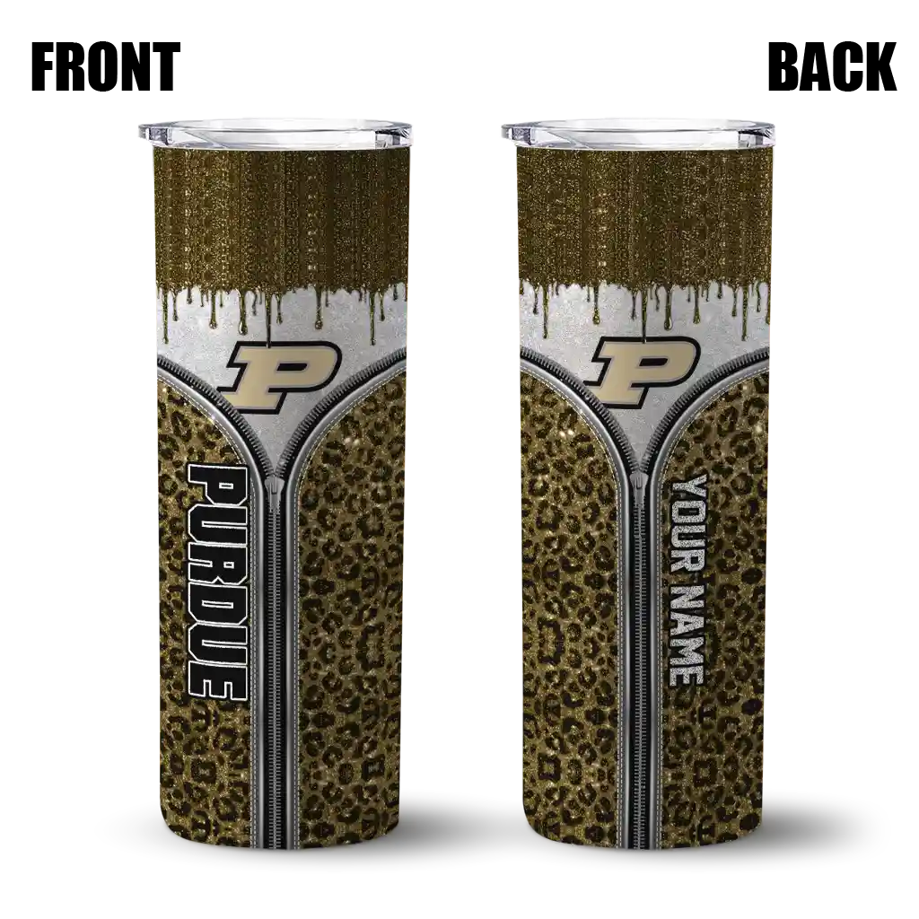 customized-purdue-boilermakers-sparkle-drip-gold-skinny-tumbler-fashion-forward.webp