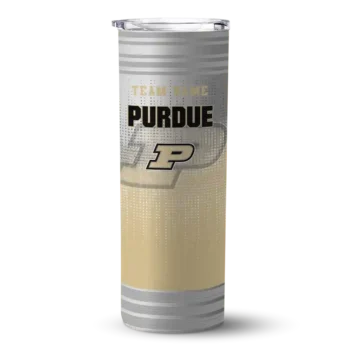 Customized Purdue Boilermakers Swirl Texture Gold Skinny Tumbler