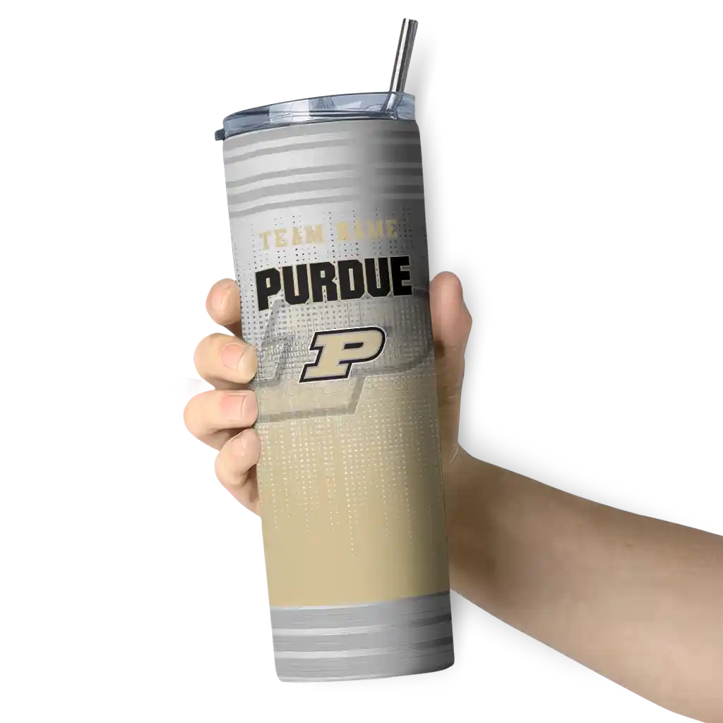 customized-purdue-boilermakers-swirl-texture-gold-skinny-tumbler-premium-grade.webp