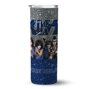 Customized Rice Owls Kiss Band Grey Skinny Tumbler