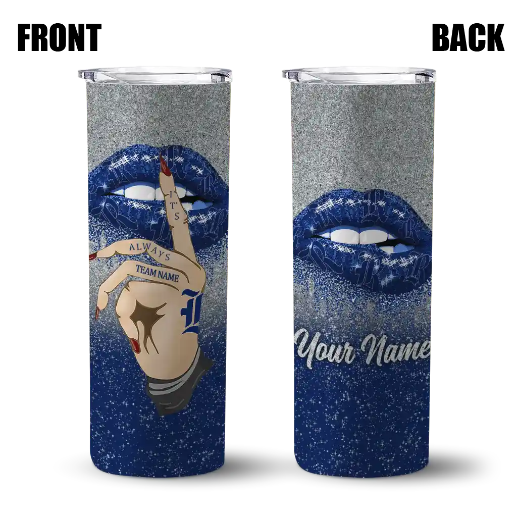 customized-rice-owls-sparkle-lips-navy-blue-skinny-tumbler-fashion-forward.webp