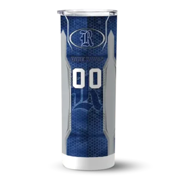 Customized Rice Owls Stacked Diamond Navy Blue Skinny Tumbler