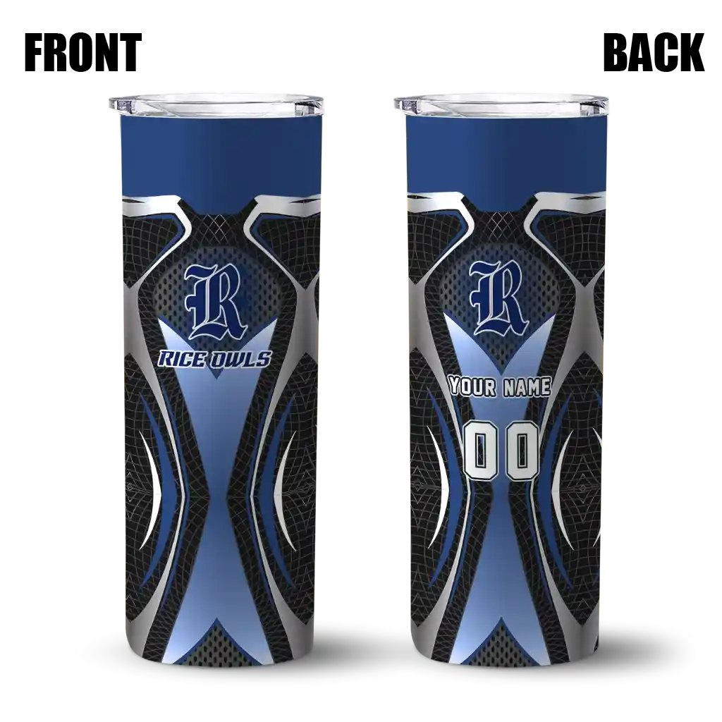 customized-rice-owls-superman-emblem-navy-blue-black-skinny-tumbler-fashion-forward.webp