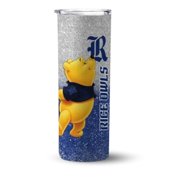 Customized Rice Owls Winnie the Pooh Navy Blue Gray Skinny Tumbler