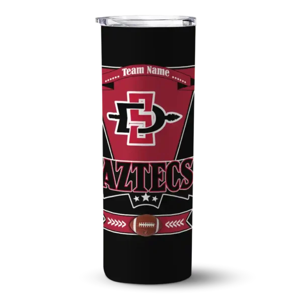 customized san diego state aztecs helmet belt red black skinny tumbler best selling 1