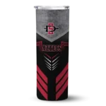 customized-san-diego-state-aztecs-hexagon-honeycomb-red-black-skinny-tumbler-best-selling.webp
