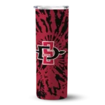 customized-san-diego-state-aztecs-metallic-grid-red-skinny-tumbler-best-selling.webp