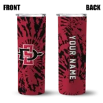 customized-san-diego-state-aztecs-metallic-grid-red-skinny-tumbler-best-selling.webp
