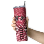 customized-san-diego-state-aztecs-monogram-burst-red-white-skinny-tumbler-best-selling.webp