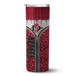 customized-san-diego-state-aztecs-sparkle-drip-red-skinny-tumbler-best-selling.webp