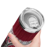 customized-san-diego-state-aztecs-sparkle-drip-red-skinny-tumbler-best-selling.webp