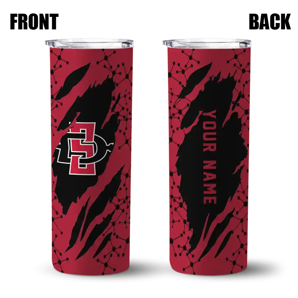 customized-san-diego-state-aztecs-star-pop-red-black-skinny-tumbler-fashion-forward.webp