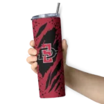 customized-san-diego-state-aztecs-star-pop-red-black-skinny-tumbler-best-selling.webp
