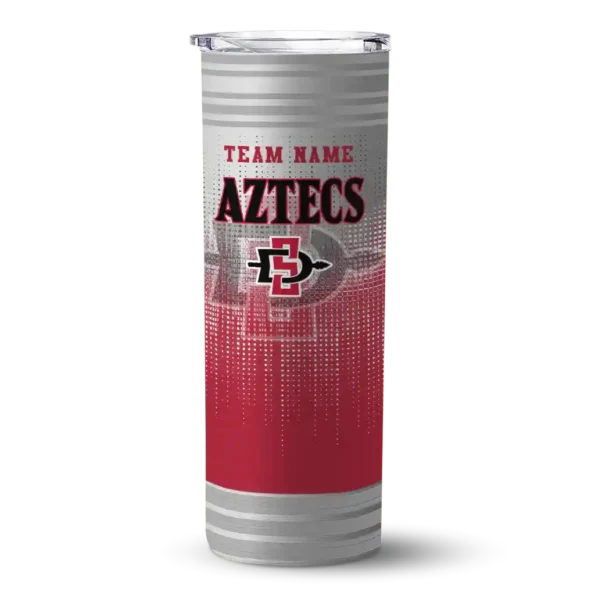 customized san diego state aztecs swirl texture red skinny tumbler best selling