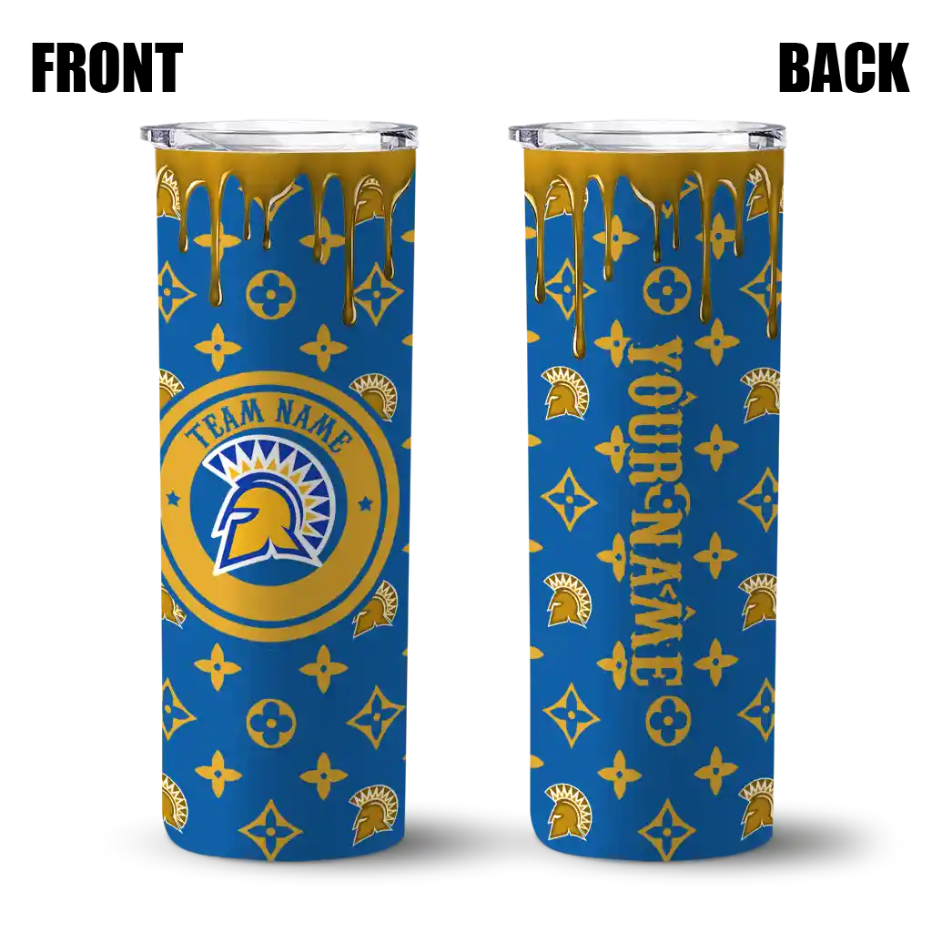 customized-san-jose-state-spartans-camo-streak-blue-skinny-tumbler-fashion-forward.webp