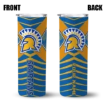 customized-san-jose-state-spartans-camo-texture-blue-skinny-tumbler-best-selling.webp