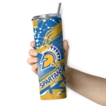 customized-san-jose-state-spartans-helmet-clash-blue-skinny-tumbler-best-selling.webp