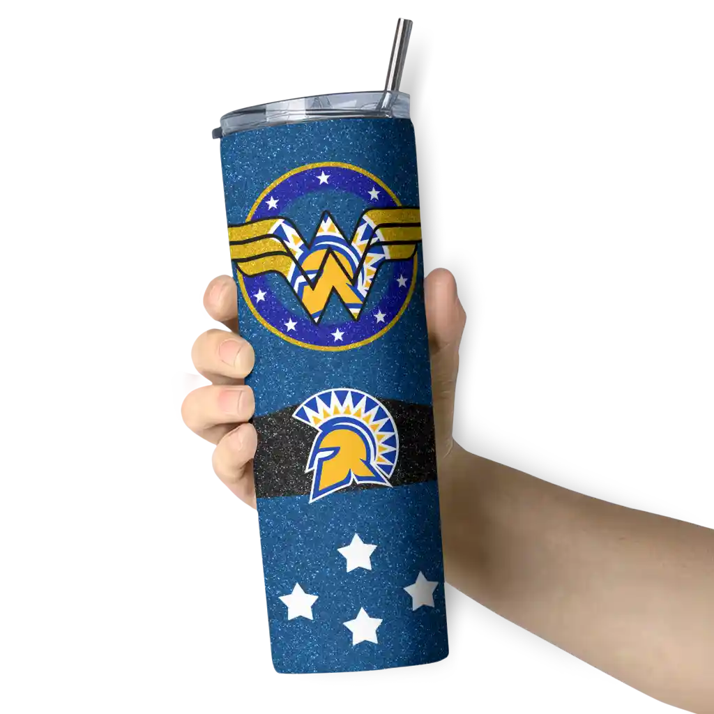 customized-san-jose-state-spartans-star-cluster-blue-skinny-tumbler-premium-grade.webp