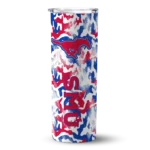 customized-smu-mustangs-claw-marks-blue-white-skinny-tumbler-best-selling.webp