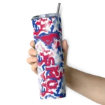 customized-smu-mustangs-claw-marks-blue-white-skinny-tumbler-best-selling.webp