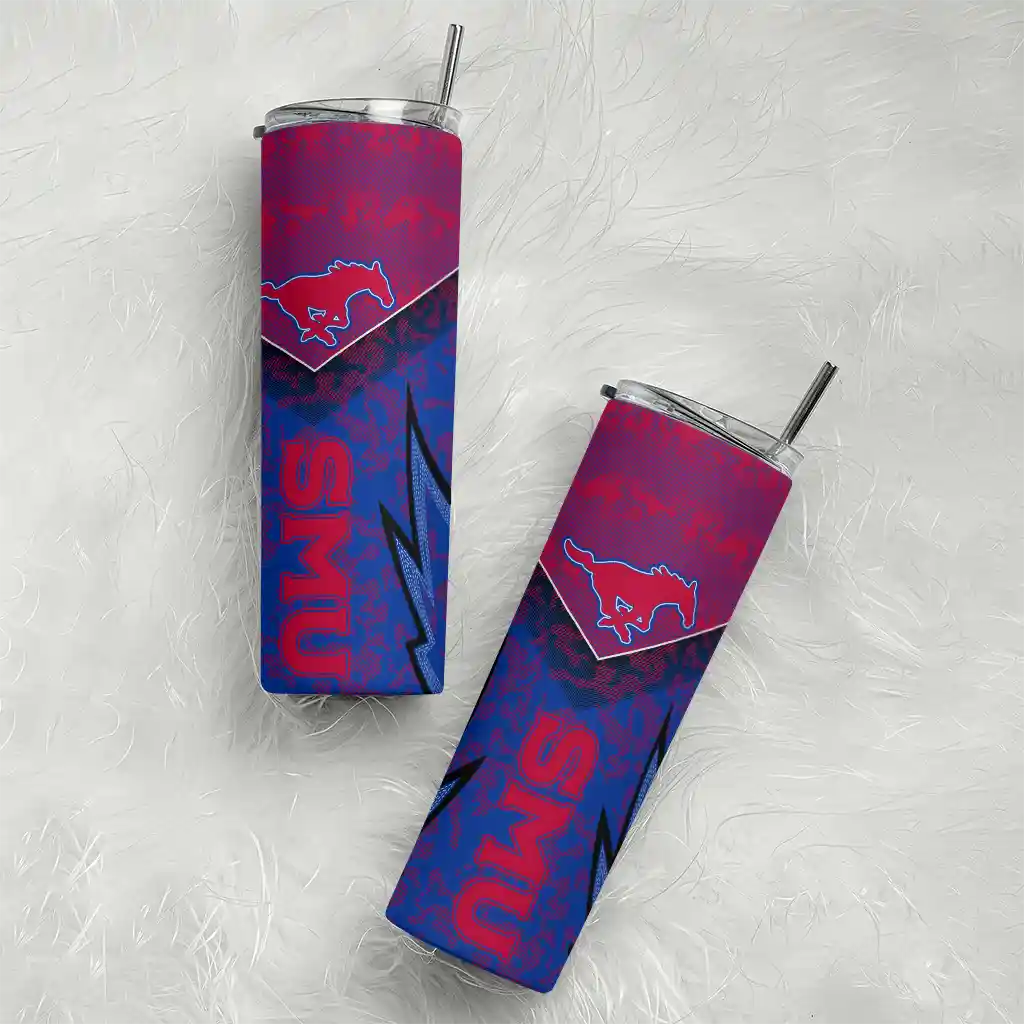 customized-smu-mustangs-spiral-burst-print-blue-skinny-tumbler-top-rated.webp