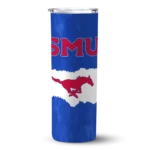 customized-smu-mustangs-torn-band-blue-white-skinny-tumbler-best-selling.webp