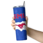 customized-smu-mustangs-torn-band-blue-white-skinny-tumbler-best-selling.webp