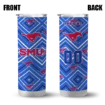 customized-smu-mustangs-zipper-leopard-blue-skinny-tumbler-best-selling.webp