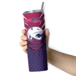 customized-south-alabama-jaguars-chevron-stripes-blue-skinny-tumbler-best-selling.webp