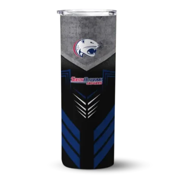 Customized South Alabama Jaguars Hexagon Honeycomb Blue Black Skinny Tumbler
