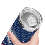 customized-south-alabama-jaguars-monogram-burst-blue-white-skinny-tumbler-best-selling.webp