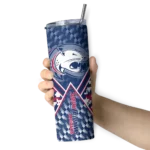 customized-south-alabama-jaguars-monogram-burst-blue-white-skinny-tumbler-best-selling.webp