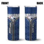 customized-south-alabama-jaguars-sparkle-drip-blue-skinny-tumbler-best-selling.webp