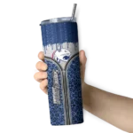 customized-south-alabama-jaguars-sparkle-drip-blue-skinny-tumbler-best-selling.webp